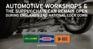 AUTOMOTIVE WORKSHOPS & THE SUPPLY CHAIN CAN REMAIN OPEN DURING ENGLAND'S 2ND LOCK DOWN